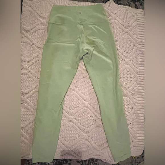 Lululemon Wunder Under Crop Leggings. 25”. Worn 3x. Mint green. Smoke/pet free - Picture 2 of 6